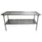 Bk Resources Flat Top Work Table Stainless Steel w/Galvanized Undershelf 72"Wx30"D VTT-7230 - alternate 3